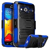 Galaxy Prevail LTE Case,Galaxy Core Prime Case, Nagebee Heavy Duty Hybrid Armor Dual Layer Rhino Kickstand Belt Clip Holster Combo Rugged Case for Samsung Galaxy Prevail LTE ,Samsung Galaxy Core Prime (Holster Combo Blue)