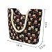 Naimo New Women's Oversize Canvas Handbag Casual Shoulder Bag Tote Beach Bag (Black owl)