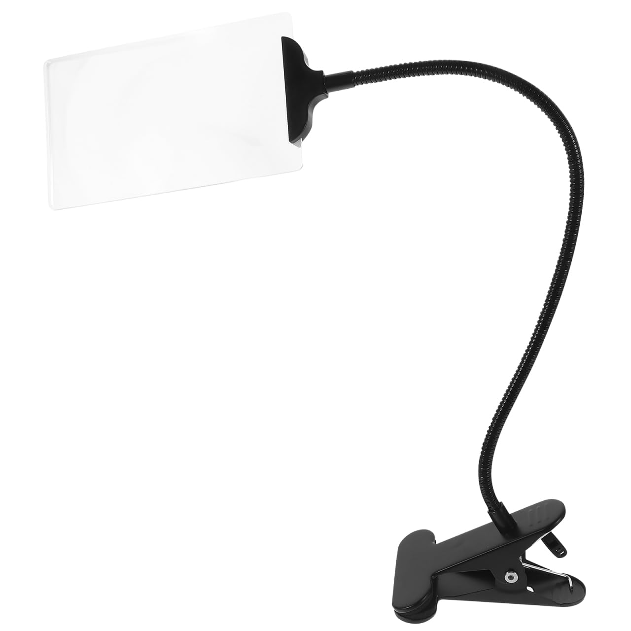 EXCEART Portable Clip-on Magnifying Glass with Stand Large Fresnel Lens for Reading Repair and Watchmaking Adjustable Flexible Arm Hands-Free Use