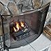 UniFlame, S-1613, Single Panel Curved Pewter Finish Fireplace Screen
