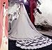 WAJY White Ivory Lace Edge Cathedral Length Wedding Bridal Veil+Comb Ivory