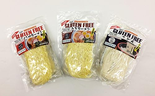 Authentic Japanese Gluten Free Ramen &amp; Udon w/ Soup Variety Pack (Shoyu, Miso, Mentsuyu: 2 Servings Each)