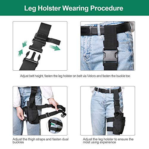 Tactical Pistol Leg Holster, Adjustable Airsoft Gun Drop Thigh Holster