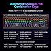 LINGYI Gaming Mechanical Keyboard with Adjustable LED Backlit Blue Switch Anti-ghosting Ultra-Compact Wired Computer Keyboard for Windows, Vista, Android, Linux and Mac Gamer… (Rainbow 104 Key)thumb 4