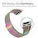 for Gear S2 Watch Band [Large], Fintie [Magnet Lock] Milanese Loop Adjustable Stainless Steel Replacement Strap Bands for Samsung Gear S2 SM-R720 / SM-R730 Smart Watch - Rainbow