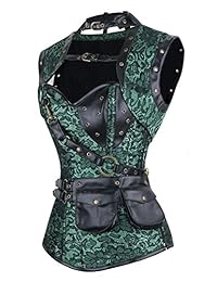 Corsé retro con adornos en acero