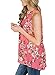 BLENCOT Women Summer Sleeveless Halter Floral Print Chiffon Tank Tops with Back Keyhole