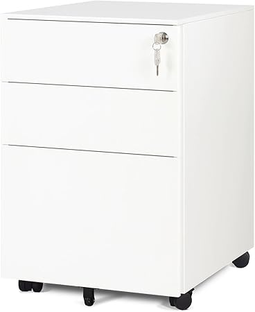Devaise Mobile Filing Cabinet Pedestal Under Desk With 3 Drawer