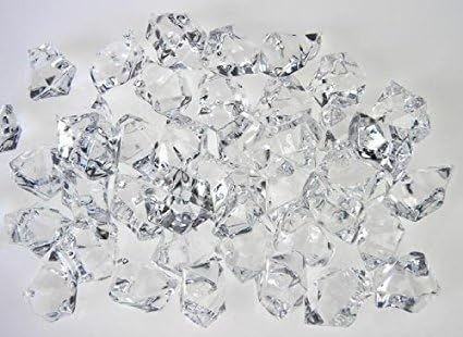 CJESLNA Translucent Clear Acrylic Ice Rocks for Vase Fillers or Table Scatters 2-Pack