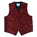 Epoint EGC1B07C-XL Red Black Patterned Discount Presents Waistcoat Woven Microfiber Shopstyle Mens Vests X-Large Vest