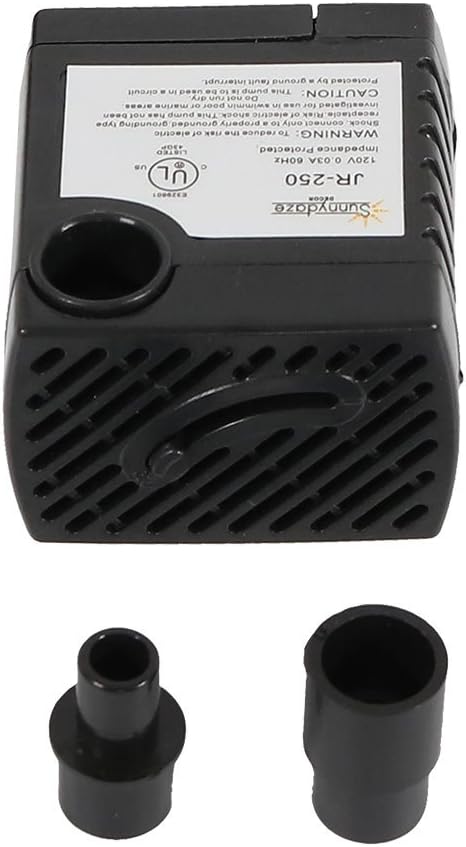 Sunnydaze Submersible Water Pump, Indoor or Outdoor Use for Small Fountains, Aquariums, Hydroponics, Aquaponics, 70 GPH, 120 Volts, 2 Nozzles: Sunnydaze Decor: Home & Kitchen