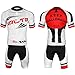 Arltb Cycling Jersey and Bib Shorts Set Bicycle Bike Short Sleeve Jersey,White,XX-Large
