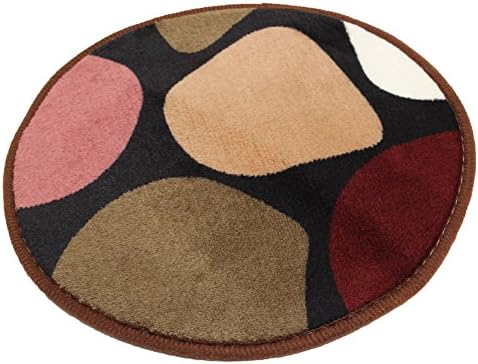 Taloyer Round Non Slip Foam Coral Bath Bedroom Shower Mat Floor Door Rug (Stone)