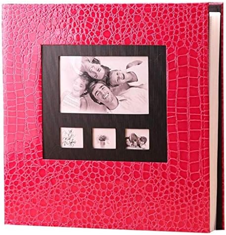 フォトアルバム4x6アルバム スティッキーページ付き500枚の写真インタースティシャルpu 大容量600枚の6x4枚の写真 ホームウェディング ベビーグローメモリアルブックの写真観光愛 色 黒 Pr365 Hr