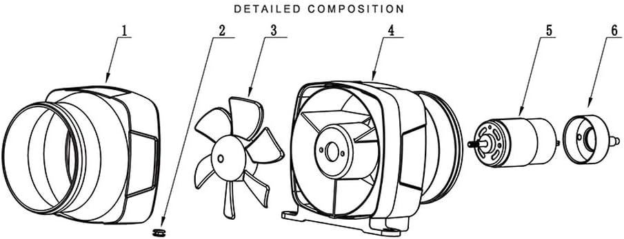 Seaflo 4” 270CFM In-Line Bilge Blower Fan, Grey - Image 5