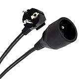 Plugger Extension Lead 5 m Black