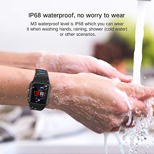 SMA-M3 GPS Sport Smart Watch for Man for Women Fitness Tracker Heart Rate Monitoring Watches as Gift (Blue) - Thumbnail 5