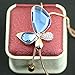 Merdia Long Chain Necklace Butterfly Pendant Sweater Necklace with Synthetic Crystals | Butterfly Jewelry | Charming Long Pendant Necklaces for Women| Blue Color
