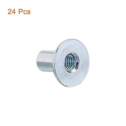 uxcell M6 T-Nuts, 24pcs Carbon Steel Tee Nut Round