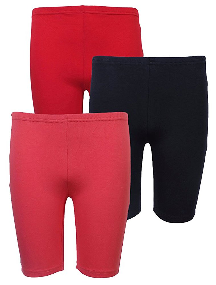 black and red cycling shorts