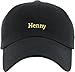 KBSV-018 BLK2 Henny Leaf Bottle Dad Hat Baseball Cap Polo Style Unconstructed Adjustable (One Size, Black Henny)