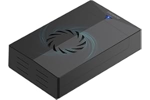 FIDECO Hard Drive Enclosure, USB 3.0 to SATA Hard Drive Docking Station for 3.5 or 2.5 inch SATA HDD SSD with Cooling Fan, 12V Power Adapter Included, Support UASP