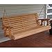 Amish Heavy Duty 800 Lb Roll Back 5ft. Treated Porch Swing With Cupholders - Cedar Stain
