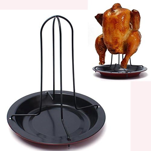 Pan Cookware Baking Pan New Carbon Steel New Carbon Steel Upright Chicken Roaster Rack With Bowl Tin Non-stick Cooking Tools Baking Pan Barbecue Grilling BBQ Accessories By Gangnumsky