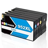 GPC Image Remanufactured Ink Cartridge Replacement for HP 952XL 952 XL for use in HP OfficeJet Pro 8710 8720 8715 8730 8740 8210 8216 7720 7740 Printer 4 Pack (1 Black, 1 Cyan, 1 Magenta, 1 Yellow)