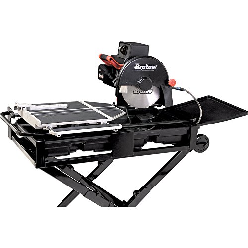 Brutus 61024BR Professional Tile Saw with 10-Inch Diamond Blade, 1-1/2 HP Motor and Stand, 24-Inch