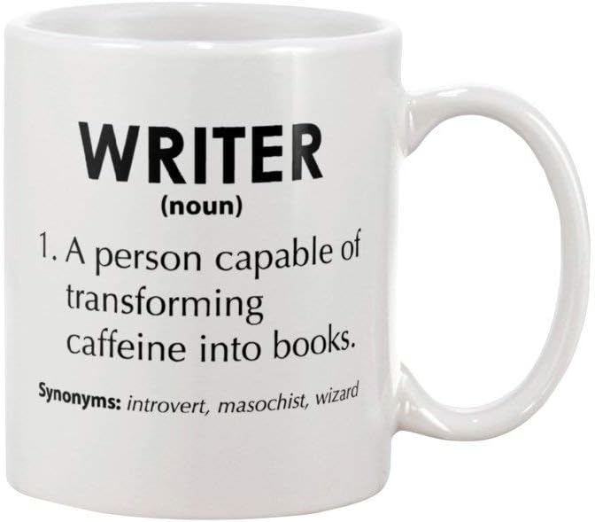 RADANYA Coffee Mug Writer Definition Coffee Mug 11 oz Ceramic Funny Tea Gift Mug Cup