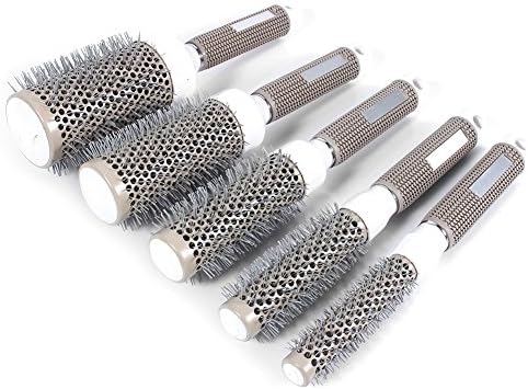 Professional Hair Dressing Brushes Comb High Temperature Resistant Ceramic Iron Round Comb Barber Salon Hairbrush 32mm