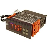 UCONTRO Switchable -22 to 572 °F -30 to 300 °C Digital Temperature Controller Electronic Thermostat w/Alarmer & Probe for BBQ Grill Smoker Oven Stove Beer Brewing (110VAC)