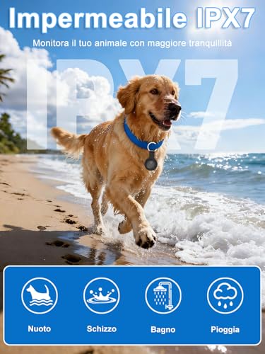 GPS per Cani, Collare GPS Gatto con Tracciamento in Tempo Reale, Mini Localizzatore per Cani, Localizzatore per Gatto Senza Abbonamento, per iOS e Android, può Essere Indossato con un Collare, Nero