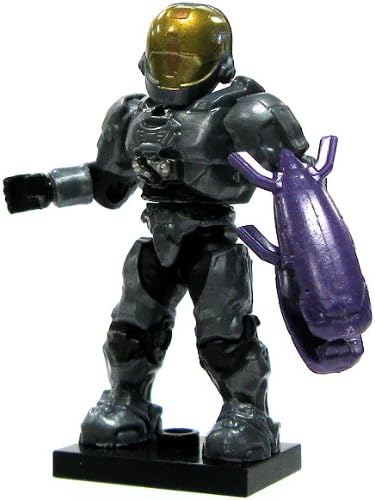 Halo Wars Mega Bloks LOOSE Mini Figure UNSC Blue Steel EVA Spartan with Energy Rifle [Series 6]