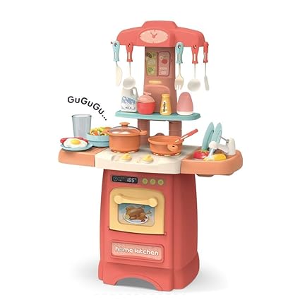 Tominyc Kitchen Play Set With Sound And Light Play Sink With