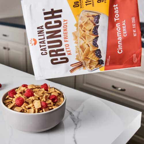 Catalina Crunch Cinnamon Toast Keto Cereal (9oz Bag) Low Carb, Sugar