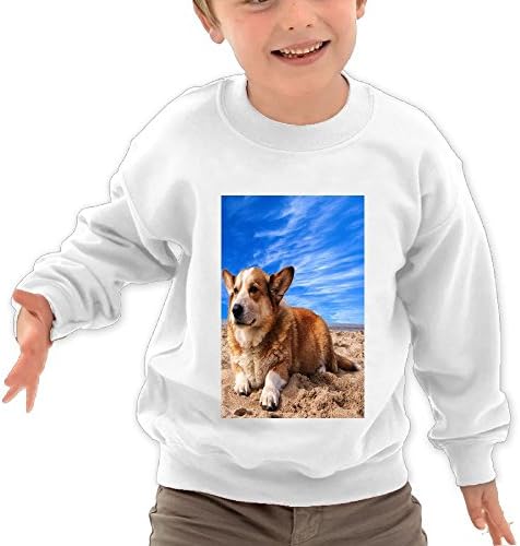 Diosehuts Children's Bandana Dog Beach Pattern Kids Comfortable Hooded Hoodies Sweatshirt
