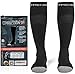 Compression Socks - Firm Knee High Graduated 20-30 mmHg - Foot Ankle Shin and Calf Support Sock - For Running Sports Travel & Recovery - Black or White