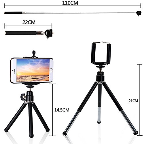 Orsda téléphone kit Objectif 10 en 1 objectifs iPhone Sincewe, 8 x Téléobjectif Smartphone Objectif fisheye Objectif…