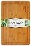 Extra Large Bamboo Cutting Board - 18x12 Thick Strong Bamboo Wood Cutting Board with Drip Groove by Premium Bamboo (Kitchen)
