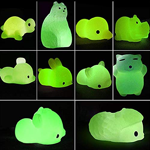image for Babyrise 28 PCS Squishy Mochi Animals, Glow in The Dark Squishy Mochi 