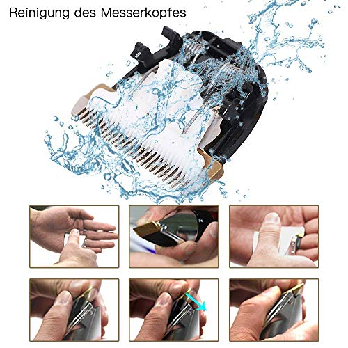 Vemico Pet Clipper Dog Cat Horse Electric Clippers Grooming Kit Rechargeable Cordless Professional Clippers Tools Low Noise Trimmer Clipper 4 Comb Attachments & 4 Extra Tools