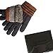 LETHMIK Mens Thick Unique Winter Knit Gloves with Warm Wool Lining Gray