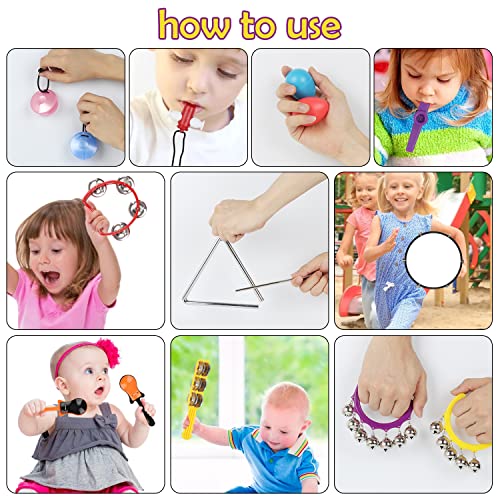 MUSCELL Kids Musical Instruments Set,Plastic Music Preschool