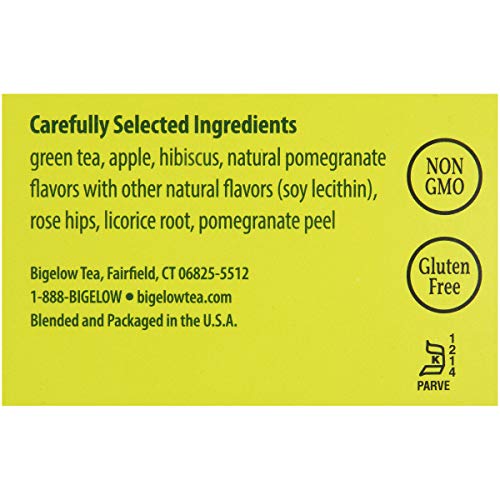 Bigelow Green Tea with Pomegranate 28Count Box (Pack of 3) Premium