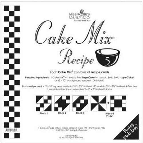 Amazon Com Moda Cake Mix Recipe 5 44 Recipe Cards Will Make 176