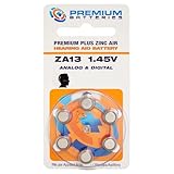 Premium Batteries Premium Plus Zinc Air Hearing Aid Batteries ZA13 1.45V Size 13, PR48, P13 (120 Batteries)