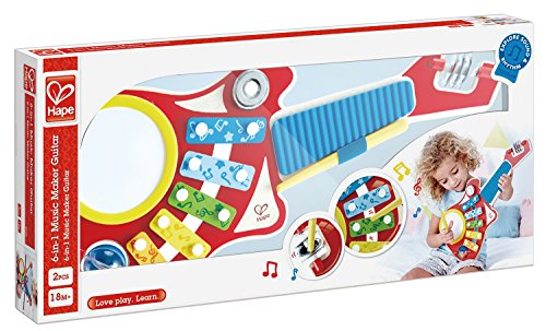 Hape 6-in-1 Guitar Band Musical Instrument, Multicolor, 5'' x 2''