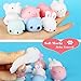 Mochi Squishy Toys, Dreampark Mini Squishies Cat 25 Pcs Mochi Animals Relief Stress Toys Squishy Panda Stretchy Toy Kawaii Squishies Squeeze Toys for Children Adults